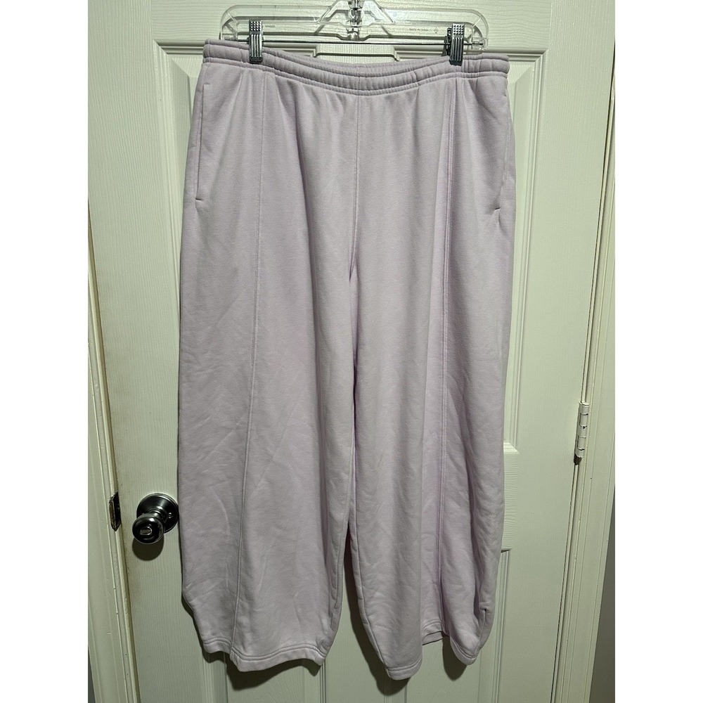 Vuori Baggy Cropped Sweatpants Light Pink Womens Large